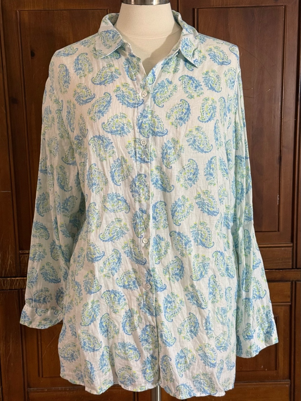 Love Linen J. Jill Paisley 2X shirt.